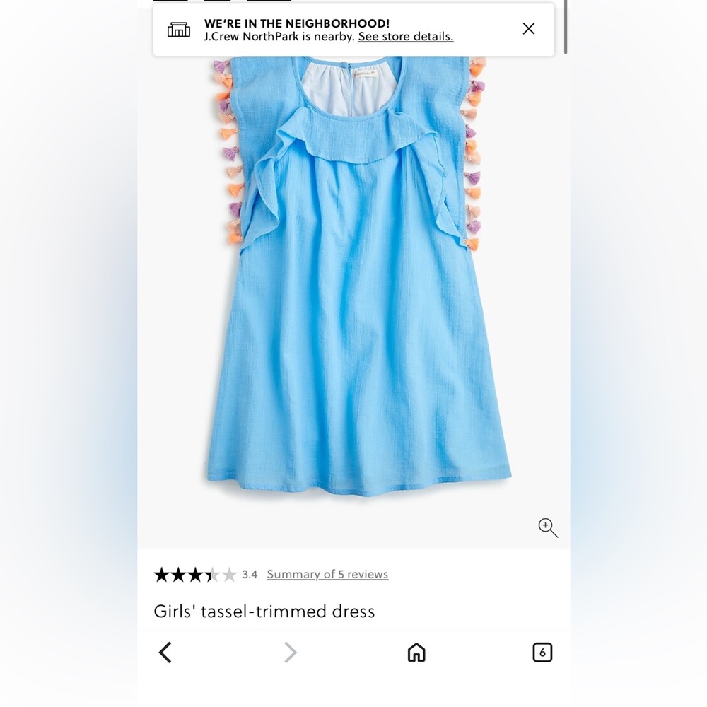 Crewcuts Sky Blue Dress with Vibrant Ruffle Accents